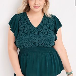 Maurices crochet peplum